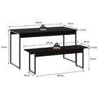 Mesa De Jantar 4 Lugares Tub Preto Ônix - Compace