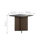 Mesa De Jantar 4 Lugares Veneza Carvalho Grafite