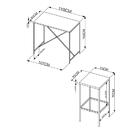 Mesa De Jantar 4 Lugares Vermont/preto 27848 - Artesano