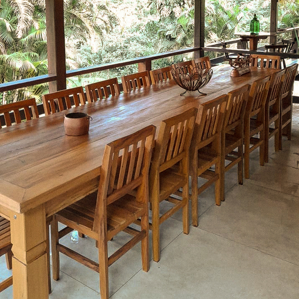 Mesa De Jantar 5m Em Madeira Maciça Demolição Rústica