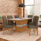 Mesa De Jantar 6 Cadeiras Gênova Cina/off Whi/capuc - Móveis