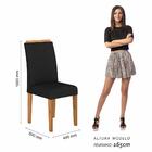 Mesa De Jantar 6 Cadeiras Gênova Cinamo/preto/preto - Móveis