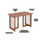 Mesa De Jantar 6 Lugares 1,30m Tampo Mdf E Pés Madeira Maciça