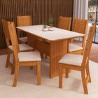 Mesa De Jantar 6 Lugares 10070.1 Freijó/off White - Indékes