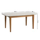 Mesa De Jantar 6 Lugares 160cm Com Tampo Mdf E Vidro Tangará