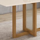 Mesa De Jantar 6 Lugares 160cm Tampo Em Mdf Canto Reto Natalí