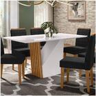 Mesa De Jantar 6 Lugares 160cm Venetti N02 Ypê/off White