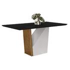 Mesa De Jantar 6 Lugares 160cm Venetti N02 Ypê/preto