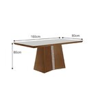 Mesa De Jantar 6 Lugares 160cmx80cm Dallas Yescasa Castanho P