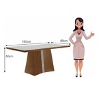 Mesa De Jantar 6 Lugares 160cmx80cm Dallas Yescasa Castanho P