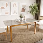 Mesa De Jantar 6 Lugares 180cm Com Tampo Mdf E Vidro Tangará