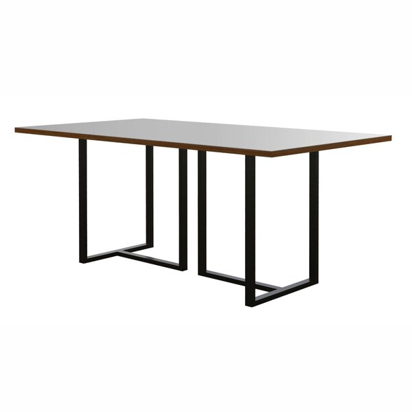 Mesa De Jantar 6 Lugares 180cm Tampo Mdf Vidro Atena Mais Dec