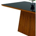 Mesa De Jantar 6 Lugares 180x90cm Tampo Vidro Cecilia Viero