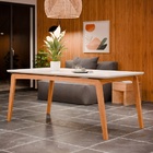 Mesa De Jantar 6 Lugares 1.8 Detroit Off White/nature - Tebar