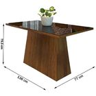 Mesa De Jantar 6 Lugares Alana Zara Seda/chocolate - Viero Mó