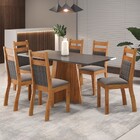 Mesa De Jantar 6 Lugares Anfield Mel/cinza/grafite - Panorama