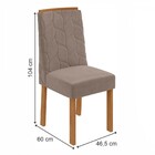 Mesa De Jantar 6 Lugares Apogeu Astrid Com Vidro Amêndoa Clea