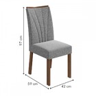 Mesa De Jantar 6 Lugares Apogeu Com Vidro Off White/imbuia Cl