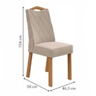 Mesa De Jantar 6 Lugares Apogeu Vênus Com Vidro Amêndoa Clean