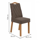 Mesa De Jantar 6 Lugares Apogeu Vênus Com Vidro Amêndoa Clean