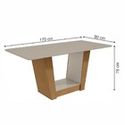 Mesa De Jantar 6 Lugares Apogeu Vênus Com Vidro Amêndoa Clean