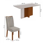 Mesa De Jantar 6 Lugares Astrid Apogeu Com Vidro Frassino/off