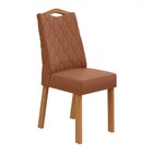 Mesa De Jantar 6 Lugares Astrid Vênus Com Vidro Amêndoa Clean