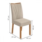 Mesa De Jantar 6 Lugares Athenas Apogeu Amêndoa Clean/veludo