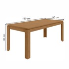 Mesa De Jantar 6 Lugares Athenas Apogeu Amêndoa Clean/veludo