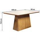 Mesa De Jantar 6 Lugares Baly Seda/off White/cru - Viero Móve