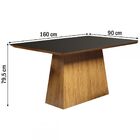 Mesa De Jantar 6 Lugares Baly Seda/preto/fumê - Viero Móveis