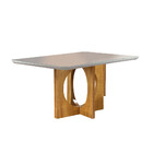 Mesa De Jantar 6 Lugares Barcelona Tampo Em Vidro 160cm - Móv