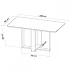 Mesa De Jantar 6 Lugares Belinda Com Vidro Mel/nude/off White