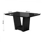 Mesa De Jantar 6 Lugares Boomerang Choco/veludo Pastel/preto