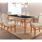 Mesa De Jantar 6 Lugares Branco 1,4m X 1,4m - Zotz