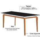 Mesa De Jantar 6 Lugares Branco 1,4m X 1,4m - Zotz