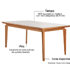 Mesa De Jantar 6 Lugares Branco/imbuia 1,4m X 1,4m - Zotz