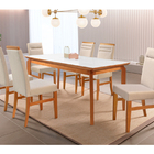 Mesa De Jantar 6 Lugares Branco/imbuia 1,4m X 1,4m - Zotz