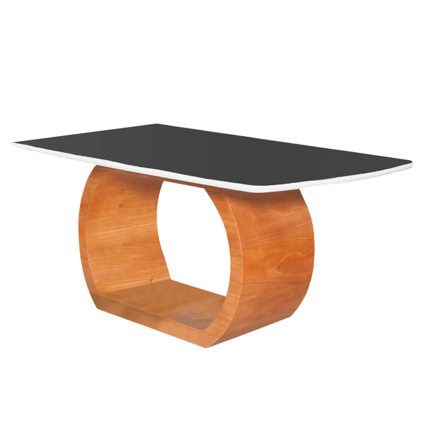 Mesa De Jantar 6 Lugares Branco/preto 1,6m - Sirkel