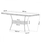 Mesa De Jantar 6 Lugares Brotherhood Com Vidro Mel/perola/off