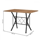 Mesa De Jantar 6 Lugares Bruna Preto/rattan 13419 - Artefamol