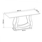 Mesa De Jantar 6 Lugares Brusque Imbuia/off White/veludo Past