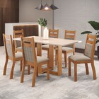 Mesa De Jantar 6 Lugares Caiçara Mel/blonde/perola - Panorama