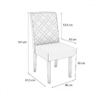 Mesa De Jantar 6 Lugares Camélia Com Vidro Canela/off White/c