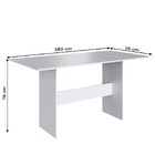 Mesa De Jantar 6 Lugares Caribe Branco/preto10082.2 - Indékes