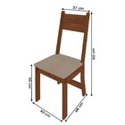 Mesa De Jantar 6 Lugares Caribe Noce/linho - Indékes