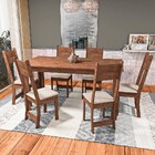 Mesa De Jantar 6 Lugares Caribe Noce/linho - Indékes