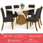 Mesa De Jantar 6 Lugares Carol Nature/off White/marrom - Bci