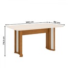 Mesa De Jantar 6 Lugares Celeste Com Vidro Nature/off White/m