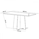 Mesa De Jantar 6 Lugares Click Mel/blonde/bombom - Viero Móve